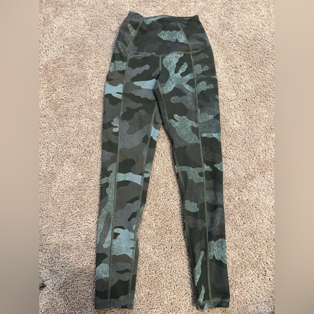 The North Face Camouflage Leggings - Green and Gray